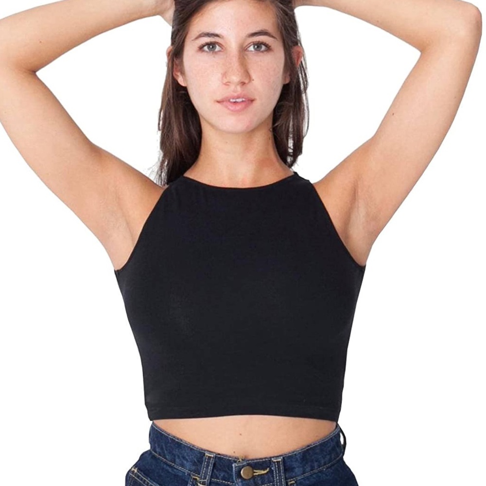 American Apparel - Sleeveless Crop Top (Black)